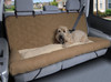 Large Car Cuddler™ in brown covers the entire back seat, protecting the seat back and the seat itself