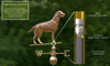 Labrador Retriever Polished Copper Weathervane turns in the slightest of breezes