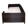 Rattan Indoor/Outdoor Rectangular Elevated Pet Sofa  looks great from all angles and it can be used indoors and outside