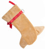 Chihuahua Christmas Holiday Stocking back is plain, but you can still see the realistic shape of the dog’s head.

