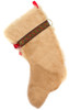 Golden Retriever Christmas Holiday Stocking back is plain, but you can still see the realistic shape of the dog’s head.