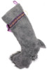 Schnauzer Christmas Holiday Stocking back is plain, but you can still see the shape of the dog’s head and the beautiful use of faux fur.
