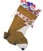 American Pitbull Christmas Holiday Dog Stocking features soft faux fur fabric and brown/black eye & nose accents.  Sorry, but the toys are NOT included.