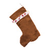 American Pitbull Christmas Holiday Stocking back accents the shape of the dog's head.