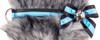 Husky Christmas Holiday Dog Stocking collar and bow were designed to bring out the blue in the dog's eye.