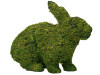 Mossed Hopping Rabbit Topiary Garden Sculpture