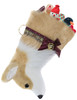 Corgi Christmas Holiday Dog Stocking features lush faux fur, black eye & nose & measures 19" long, allowing you to fill it to the brim with toys, treats & special surprises.  Toys shown are NOT included.