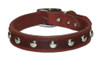 People Pleaser Custom Made Dog Collar is available in brown studded leather