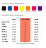 Chillybuddy Winter Dog Coat Jacket Size Chart - PLEASE MEAURE CAREFULLY, AS THESE JACKETS RUN ON THE LARGE SIZE.