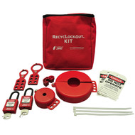 ZING 2724 RecycLockout Lockout Bag Kit with Aluminum Padlocks 35 Components 