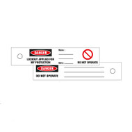Lockout Tags, Do Not Operate, Disposable, 10/pk