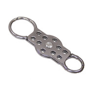 Double-Ended Hasp, Steel, Accepts 10 Padlocks