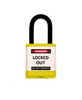 Lockout Padlock, Yellow, Keyed Alike, 1.5" shackle