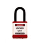 Lockout Padlock, Red, Keyed Different, 1.5" shackle