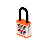 Lockout Padlock, 700 Series, 1.5" Shackle, Keyed Different, Orange