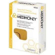 Derma Sciences Medihoney® Hydrocolloid Dressing Without Border, Non-Adhesive, 4" x 5"
