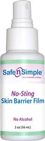 Safe n Simple No Sting Skin Barrier Film Spray, 2 oz.