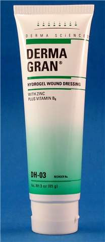 Dermagran Amorphous Zinc Saline Hydrogel Dressing 3 Ounce Tube