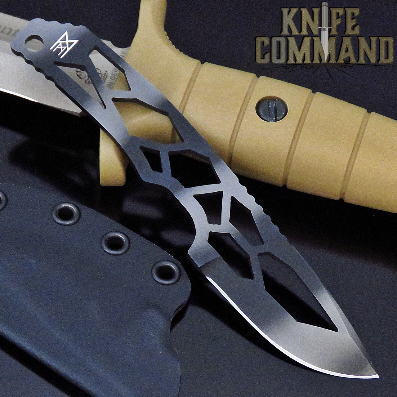 Eickhorn Solingen SIF Drop Point Black and Grey Camo Neck / Boot Knife