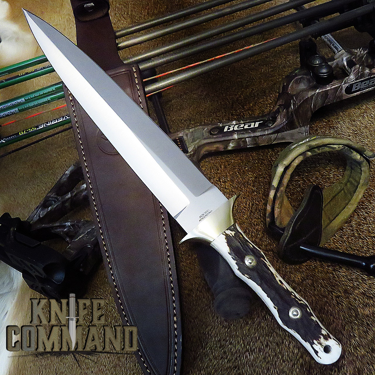 Boker Arbolito Colmillo Stag ACX 390 Deer / Boar Hunter Fixed Blade Dagger Knife 02BA918HH