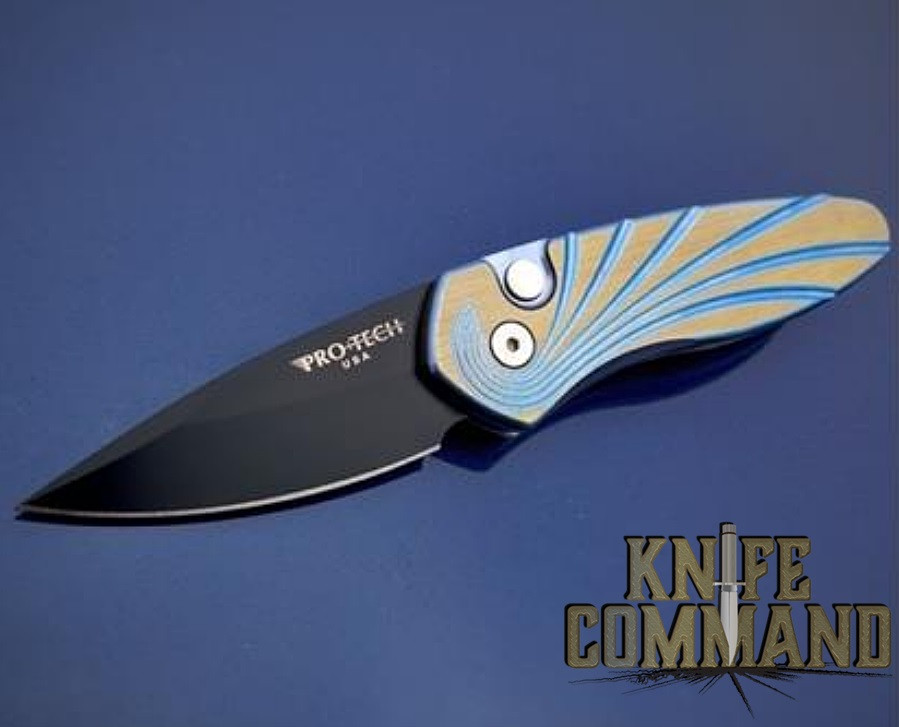 Pro-Tech Knives Sprint 2952 Titanium Automatic Knife with Black DLC 2" S35VN Blade