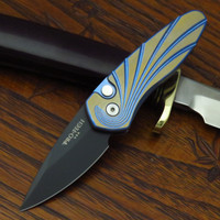 Pro-Tech Knives Sprint 2952 Titanium Automatic Knife with Black DLC 2" S35VN Blade