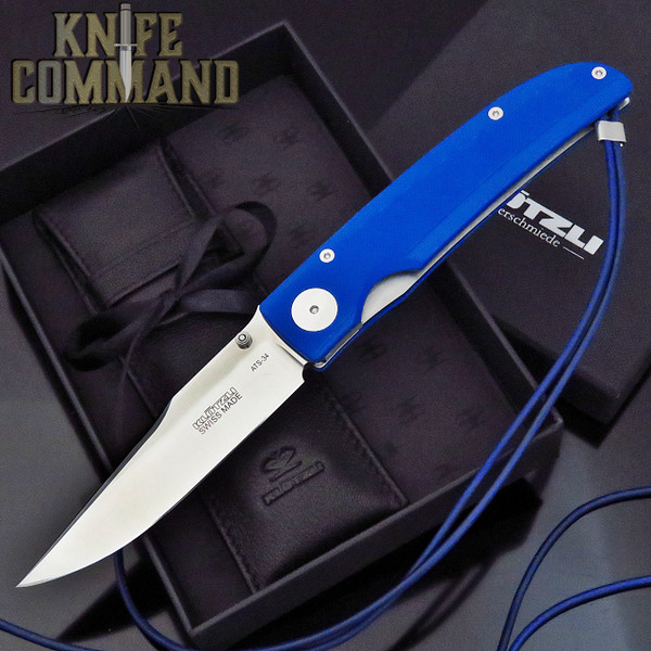 Klotzli Knives Michael Walker 03 Tactical Folding Knife Blue WALK-03-TAC-BC