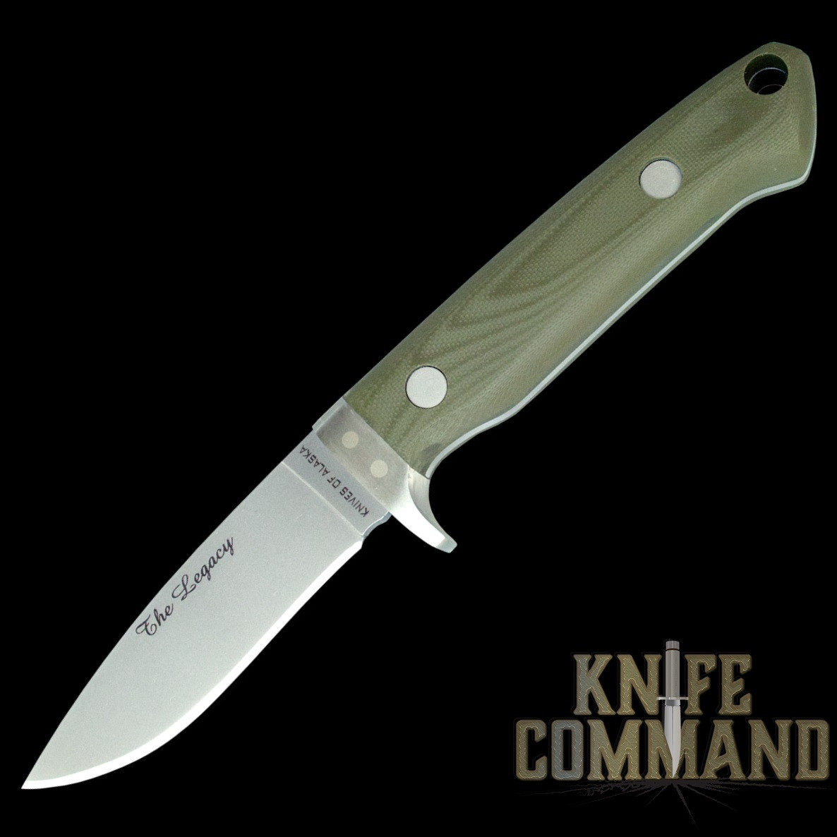 Knives of Alaska The Legacy OD Green G-10 Hunting Knife 00952FG