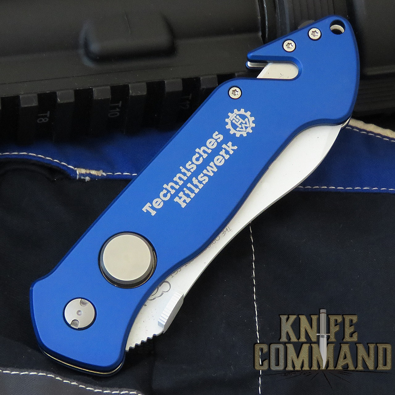 Eickhorn Solingen THW PRT-II Blue First Responder Emergency Rescue Knife Glow Blade