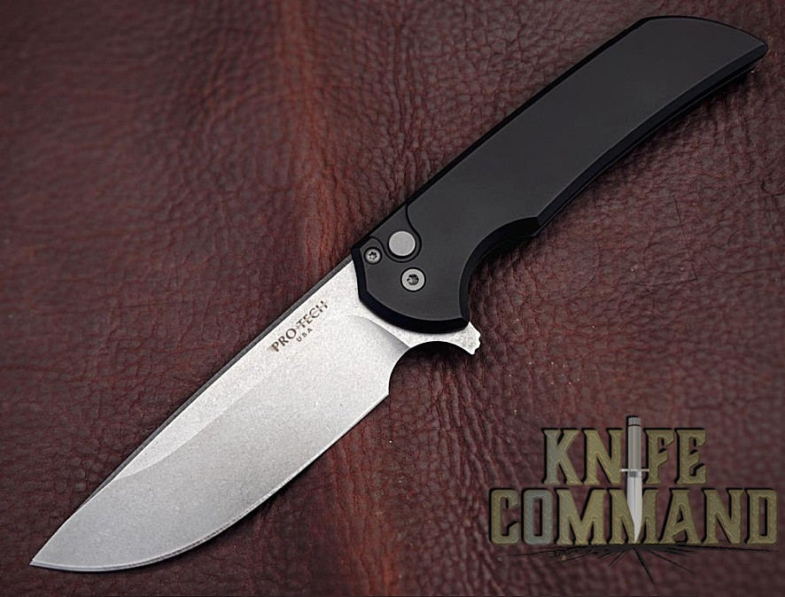 Pro-Tech Knives MX101 Mordax Manual Flipper Knife Folder 3.625" Stonewash MAGNACUT Drop Point Blade