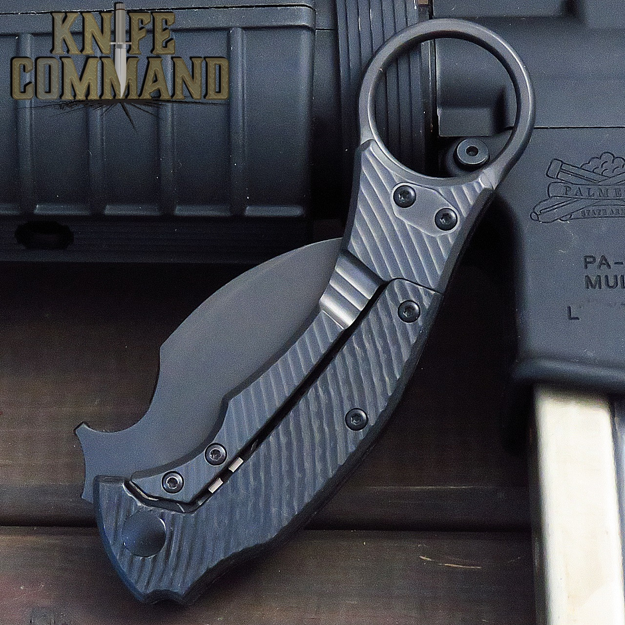 Fox Knives Bastinelli BlackBird Titanium Carbon Fiber Karambit Knife FX-591 TIC B Black