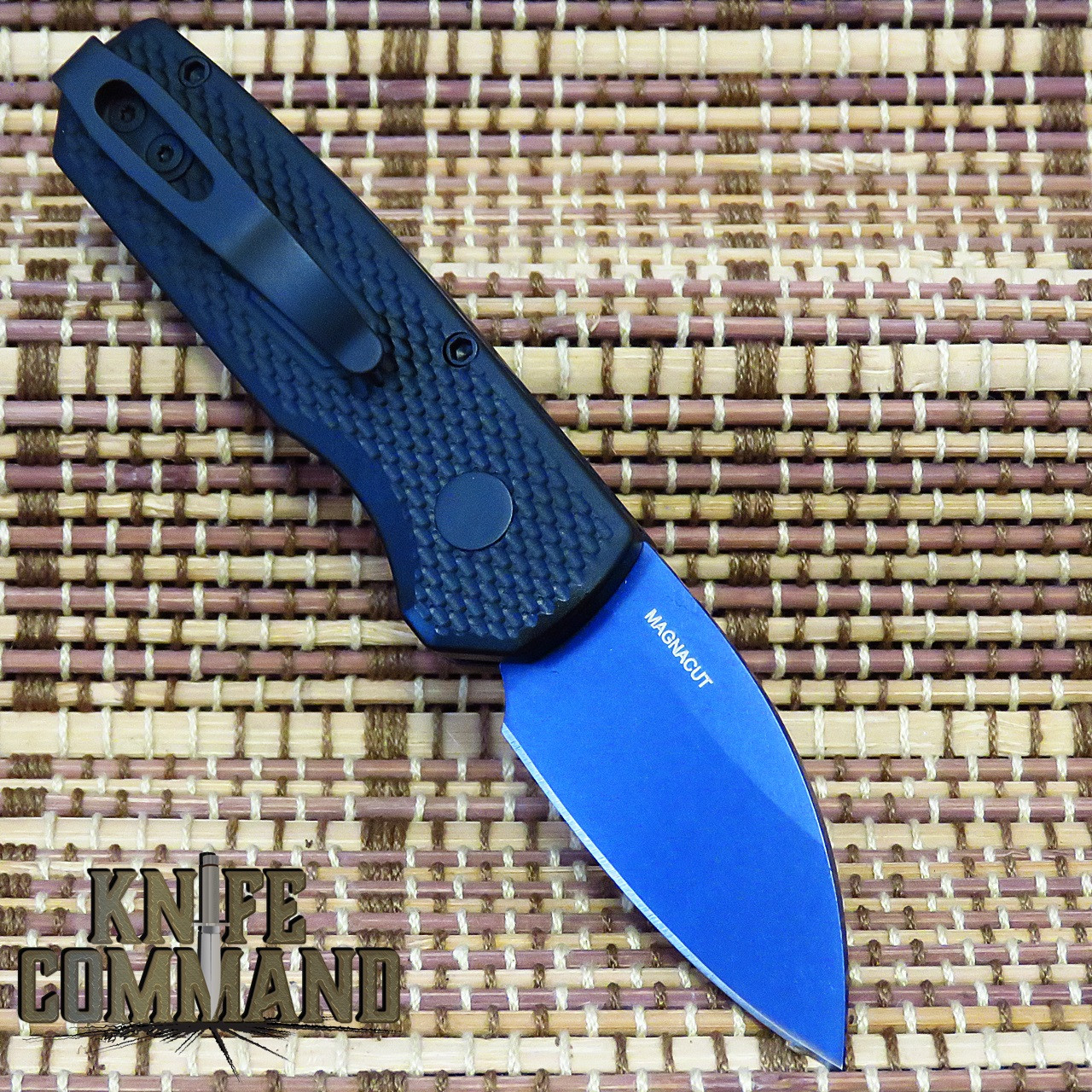 Pro-Tech Knives R5306-SB Runt 5 Automatic Folder Knife Folder 1-15/16" Sapphire Blue MAGNACUT Wharncliffe Blade