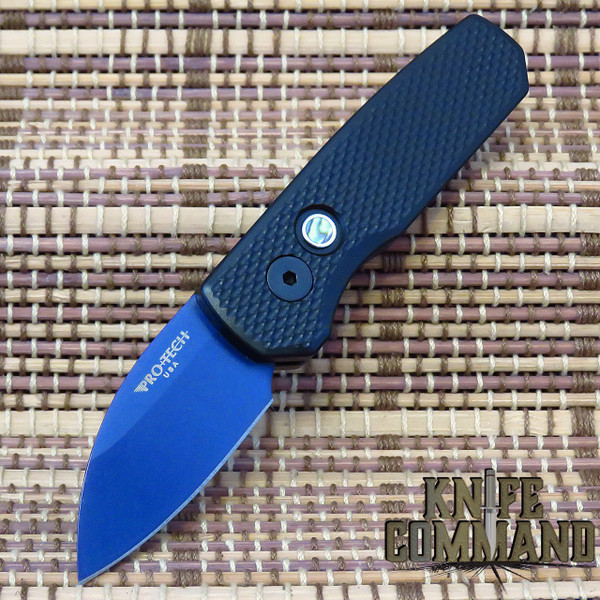 Pro-Tech Knives R5306-SB Runt 5 Automatic Folder Knife Folder 1-15/16" Sapphire Blue MAGNACUT Wharncliffe Blade