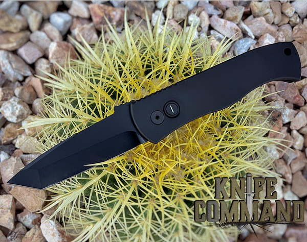 Pro-Tech Knives Emerson CQC7 STERILE Black Tanto Automatic Knife E7T-OPERATOR Folder 3.25" Blade Tritium Button