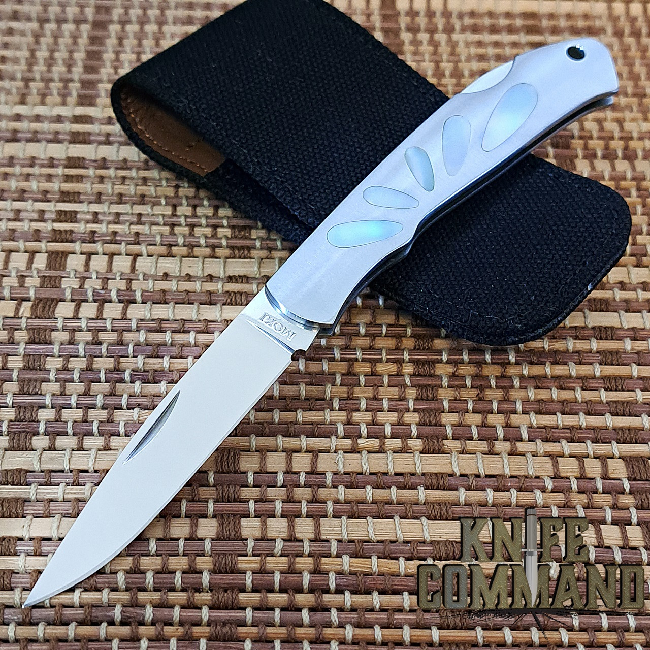 Moki MK-501 Limited Edition Amaranth Black Mother of Pearl VG-10 Premium Lockback Folding Knife