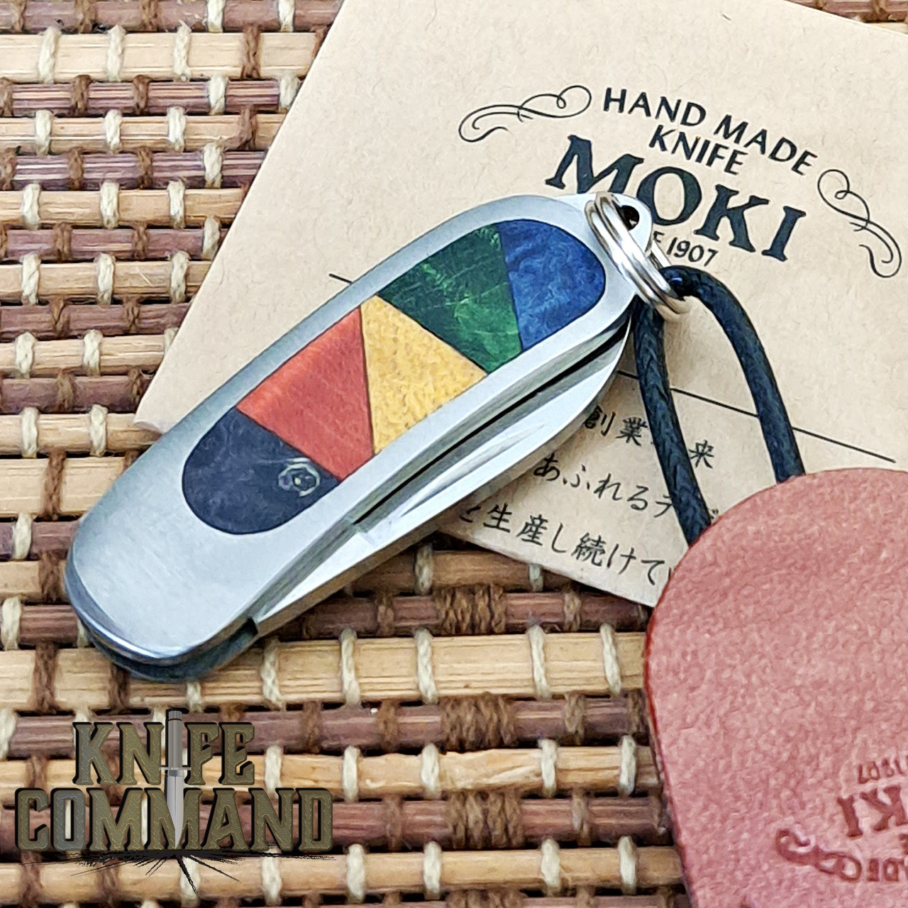 Custom Moki Pendant Necklace Knife Multi Wood Design Seki Knife Show