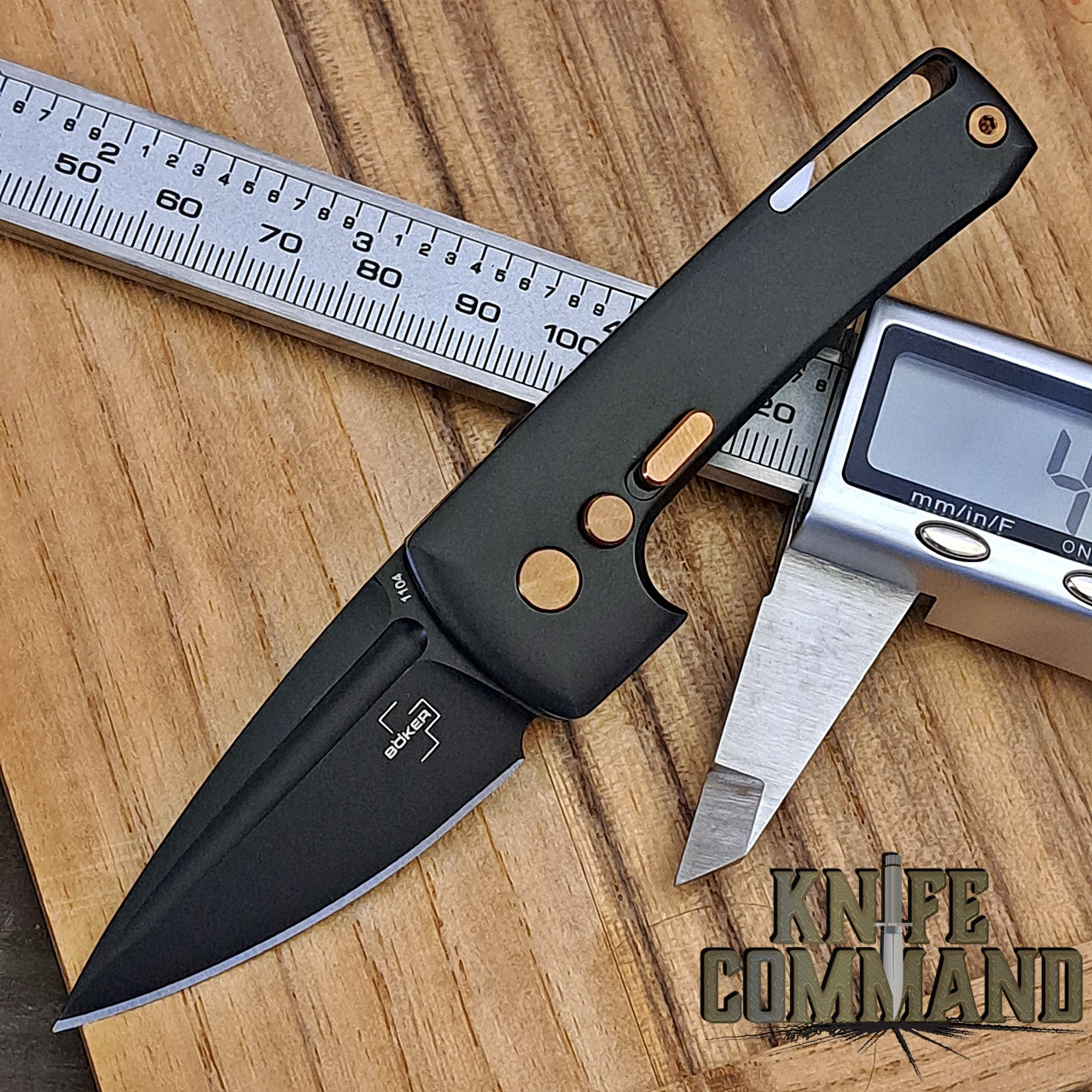 Boker Plus Harlock Black Mini Automatic Knife Darriel Caston 01BO392 