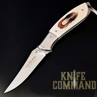 Fox Knives BR-011F Russ Kommer Pheasant Feather Sandvik 12C27 Hunting Knife
