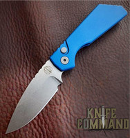 Pro-Tech Knives PT201 Blue Strider PT+ Automatic Knife Folder Smooth Handle MAGNACUT Blade