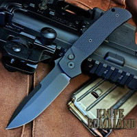 Pro-Tech Knives BT2715-Operator Bob Terzuola ATCF Sterile Blackout Handle Drop Point Automatic Knife 3.5" CPM MagnaCut Blade