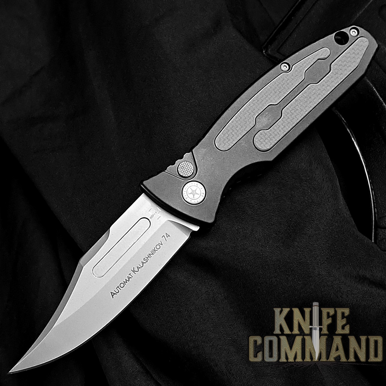 Boker Plus Kalashnikov 74 Automatic Knife Satin Clip Point