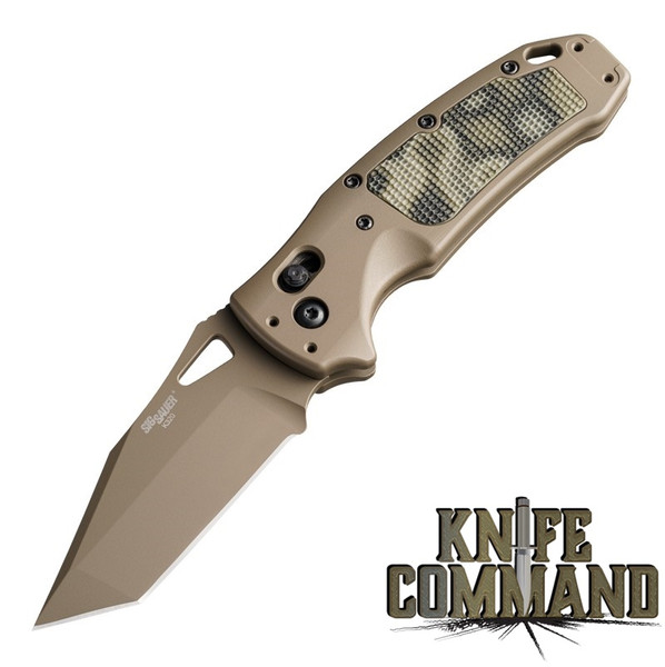 Hogue Knives Sig Sauer K320A AXG Scorpion FDE G-Mascus ABLE Lock Manual Folder 3.5" Tano Point Blade Knife 36365