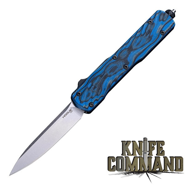 Hogue Knives Counterstrike Blue Lava G-Mascus OTF Automatic Knife 3.35" CPM 20CV Stone Tumbled Drop Point Blade 34873