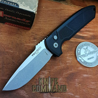 Pro-Tech Knives Rockeye Automatic Knife LG305 Les George Folder Stonewash S35VN Blade