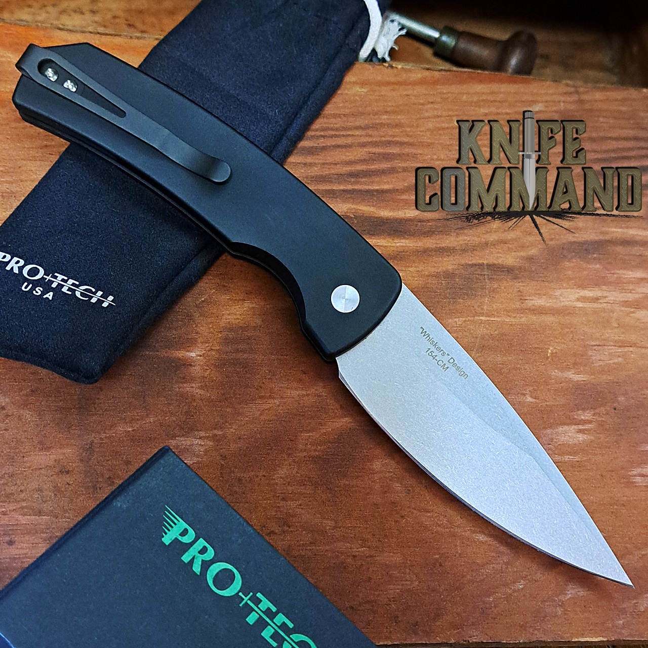 Pro-Tech Knives M2601 Mike Whiskers Allen Magic 2 Scale Release Automatic Folder Knife 154-CM Bead Blasted Blade
