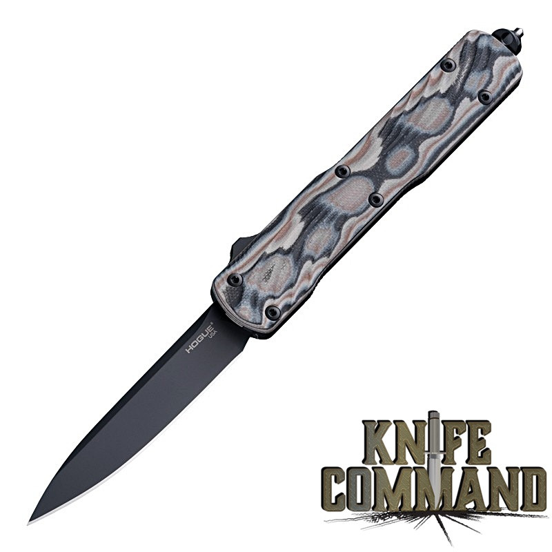 Hogue Knives Counterstrike Dark Earth G-Mascus OTF Automatic Knife 3.35" CPM 20CV Black PVD Drop-Point Blade 34877
