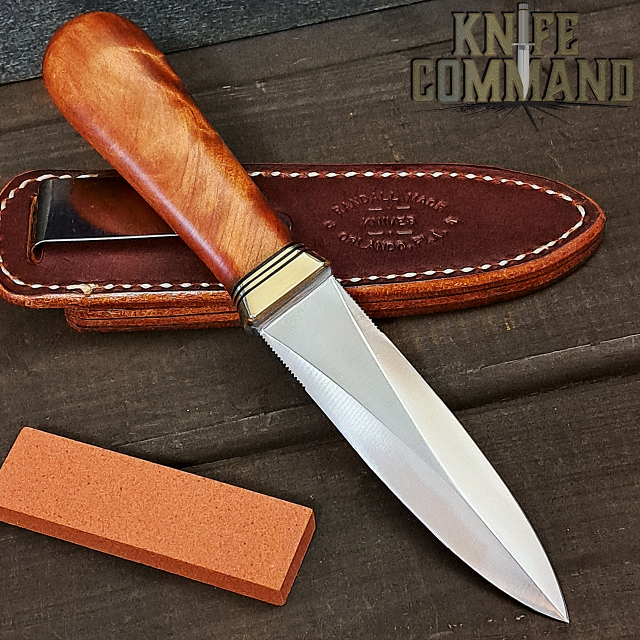 Randall Made Knives Model 24 Guardian Thuya Burl Boot Knife