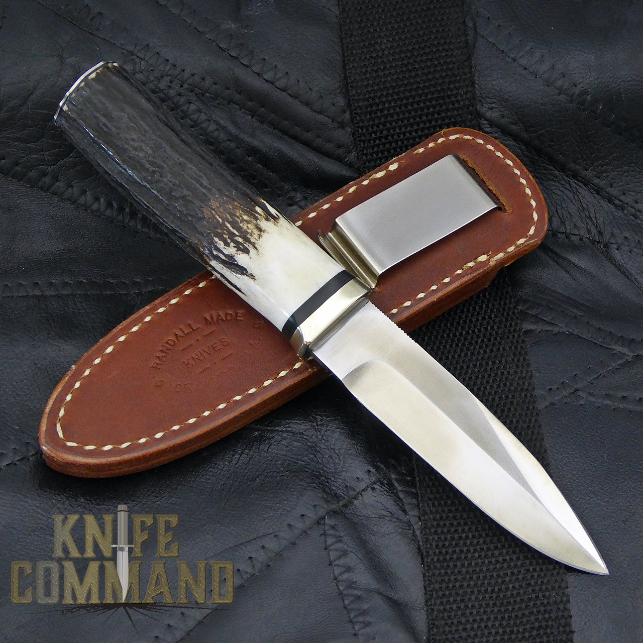 Randall Made Knives Non-Catalog Model Gambler 4" Stag Boot Knife
