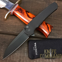 Pro-Tech Knives 5303 Malibu Blackout Manual Flipper Knife Folder 3.25" MAGNACUT Wharncliffe Blade