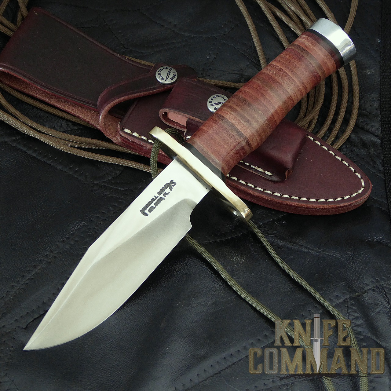 Randall Made Knives Non-Catalog Sergeant's Model Knife Combat Special.  Subtle single finger grip handle.